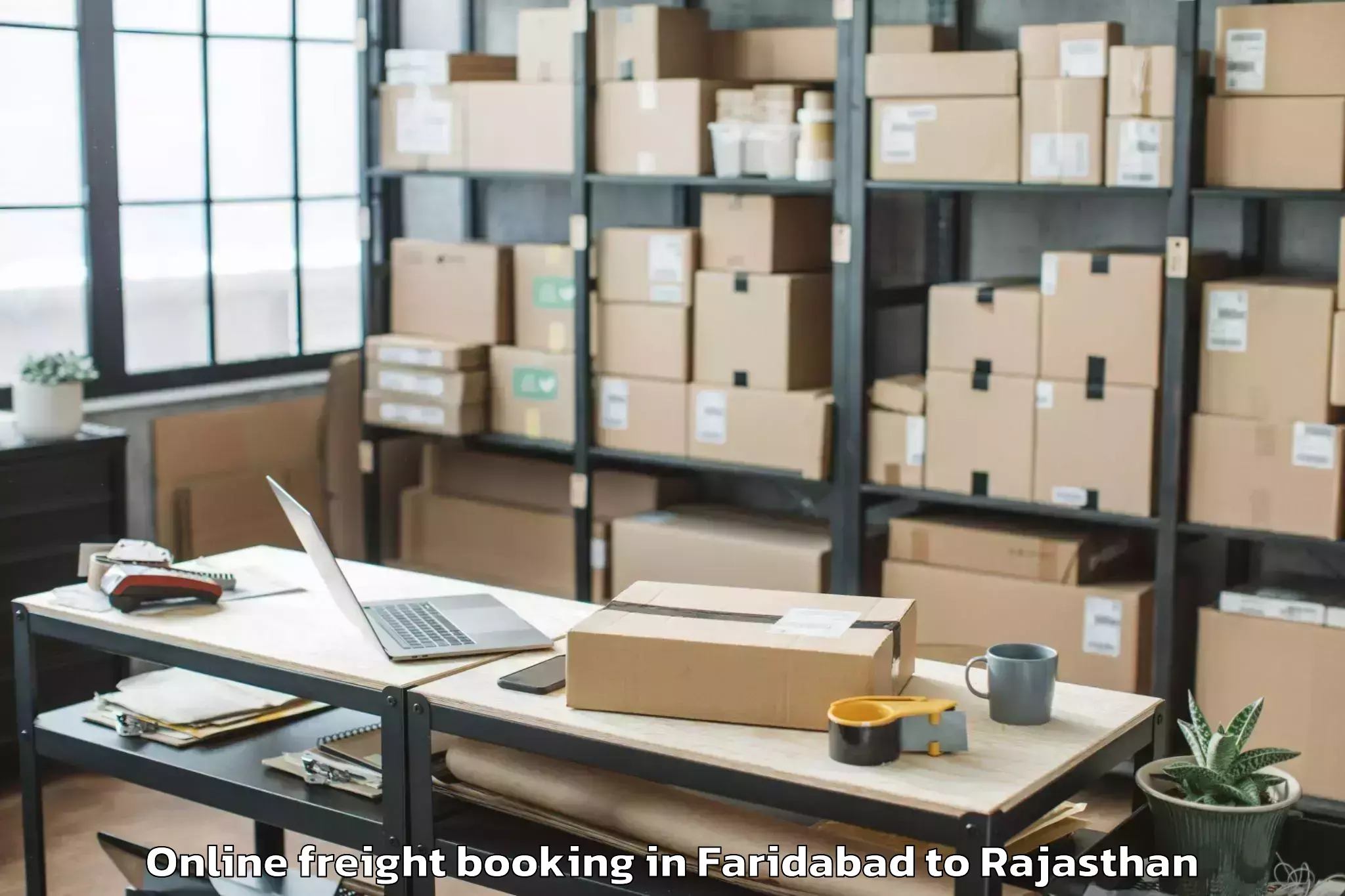 Leading Faridabad to Phulera Sambhar Online Freight Booking Provider